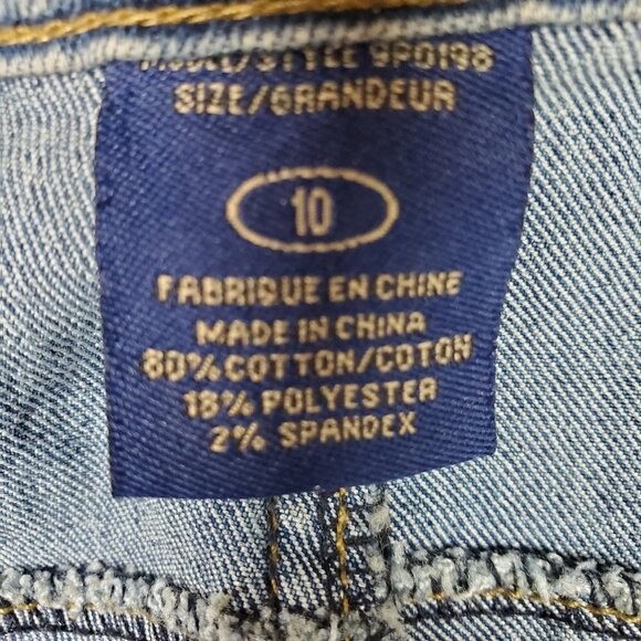 French Twist Flare High Waist Jean Front Patch Pocket Size 10 Medium Wash - Picture 10 of 11